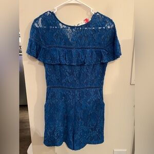 Blue Lace Romper